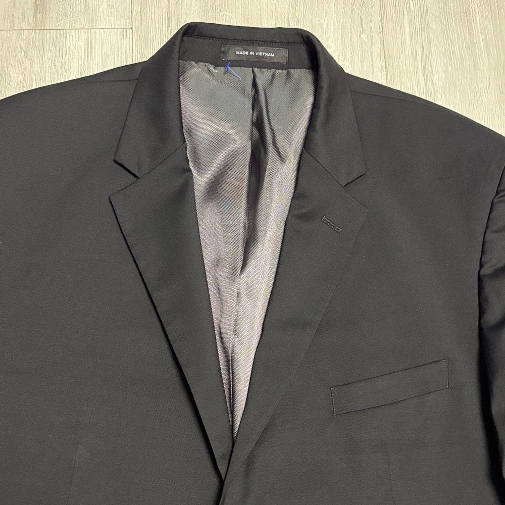 🔥BUNDLESALE Men’s 46S Kenneth Cole Awearness Slim Fit Elegant Wool Black Blazer - Picture 4 of 10
